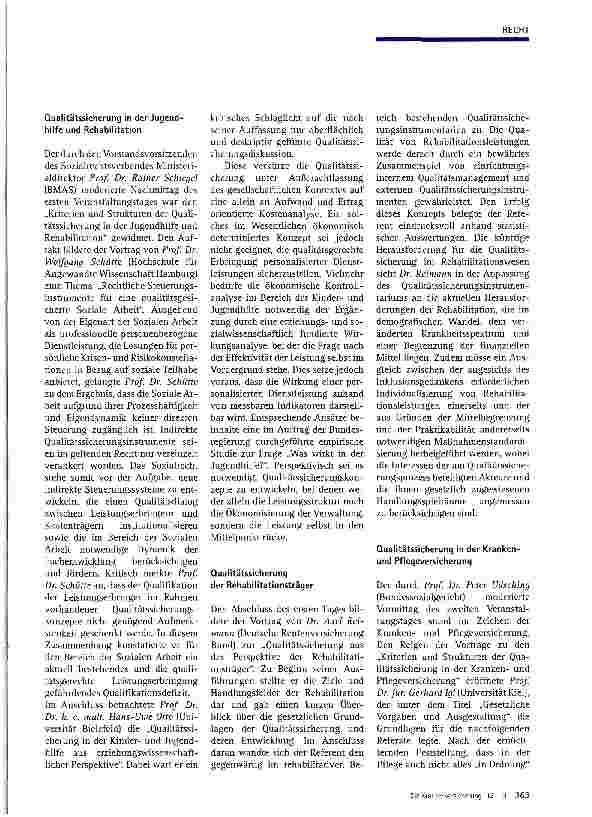 Vorschauseite 2: Grenzen und Chancen der Qualitätssicherung Bericht über die Bundestagung des Deutschen Sozialrechtsverbandes e. V. zum Thema „Qualitätssicherung im Sozialrecht am 13. und 14. Okto…