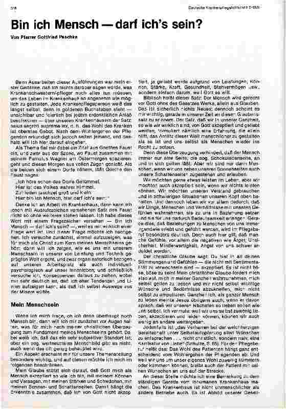 Vorschauseite 1: Bin ich Mensch - darf ich sein