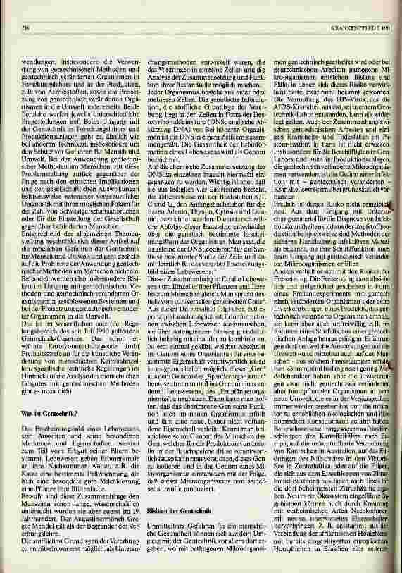 Vorschauseite 2: Konzepte zum Umgang mit Risiken der Gentechnik