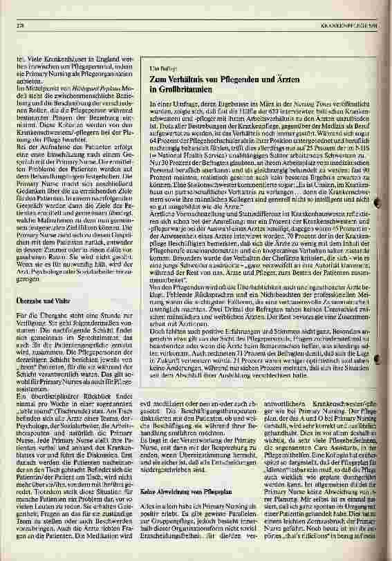 Vorschauseite 3: Meine Erfahrungen mit Primary Nursing
