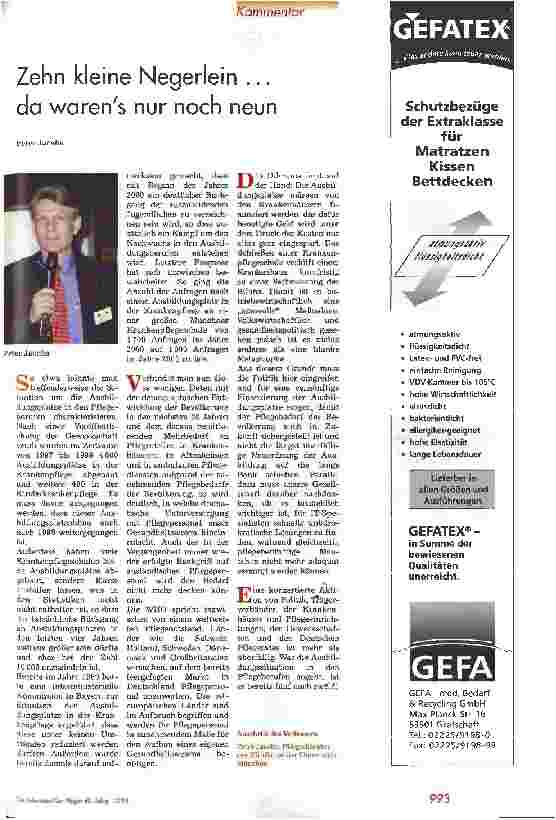 Vorschauseite 1: Zehn kleine Negerlein ... da waren´s nur noch neun