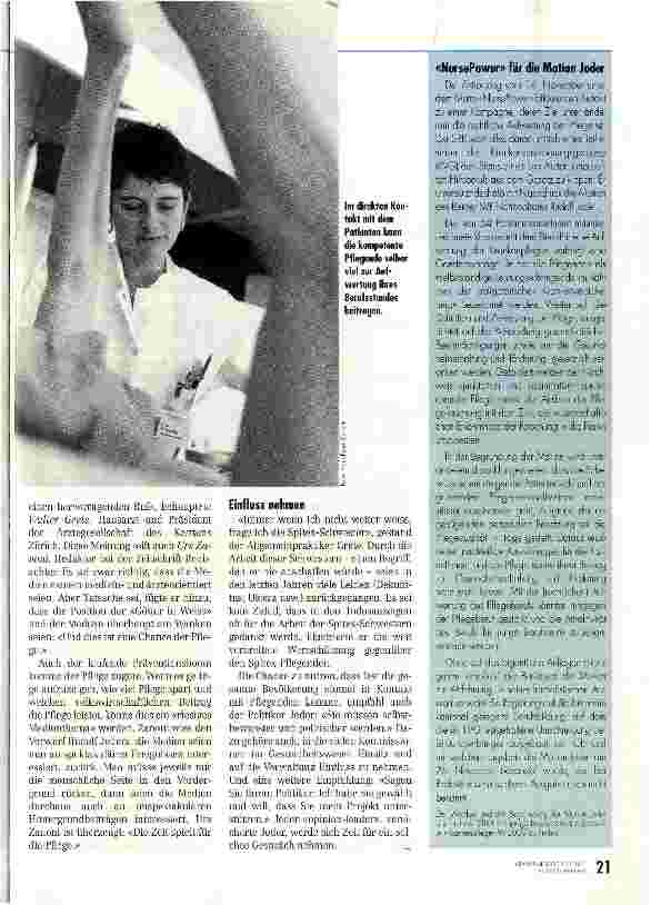 Vorschauseite 2: Zeit spielt für die Pflege Irchel-Tagung