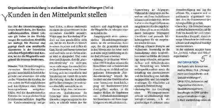 Vorschauseite 1: Kunden in den Mittelpunkt stellen