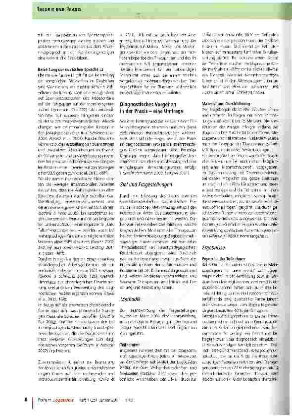 Vorschauseite 3: Diagnostische Praxis bei mehrsprachigen Kindern