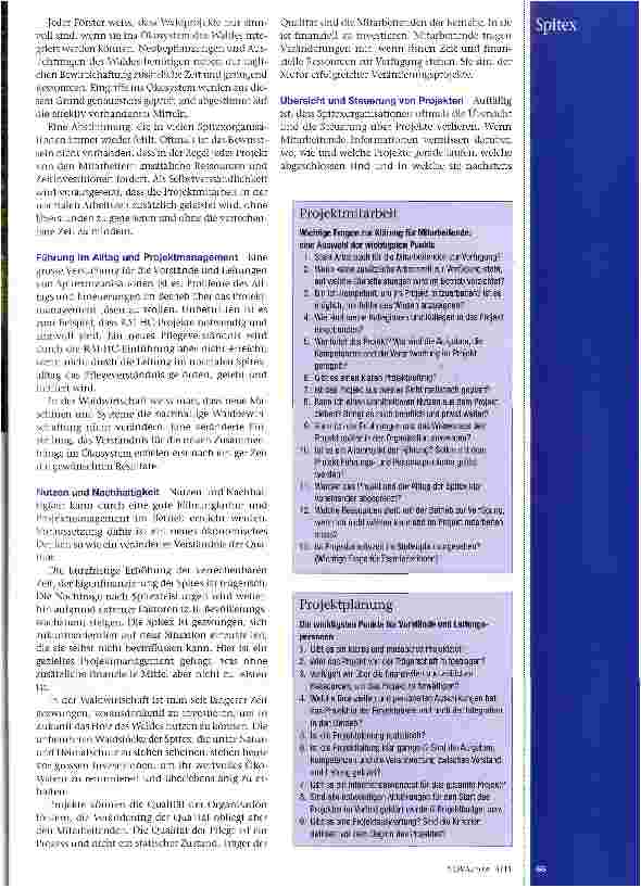 Vorschauseite 2: Im Projektwald der Spitex