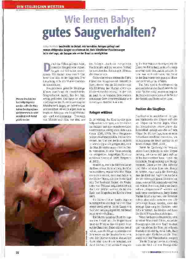 Vorschauseite 1: Wie lernen Babys gutes Saugverhalten?