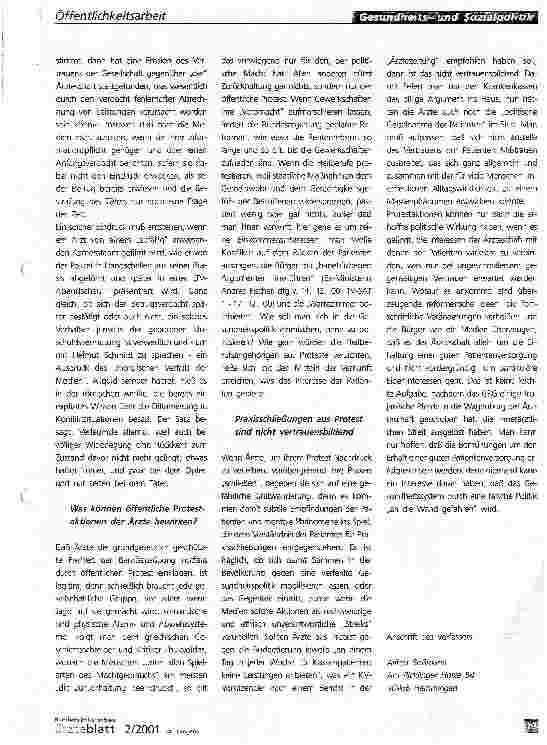 Vorschauseite 4: Vertrauen der Bürger in Heilberufe gefährdet:Wenn die Medien Unsicherheit und Angst über die gesundheitliche Versorgung verbreiten