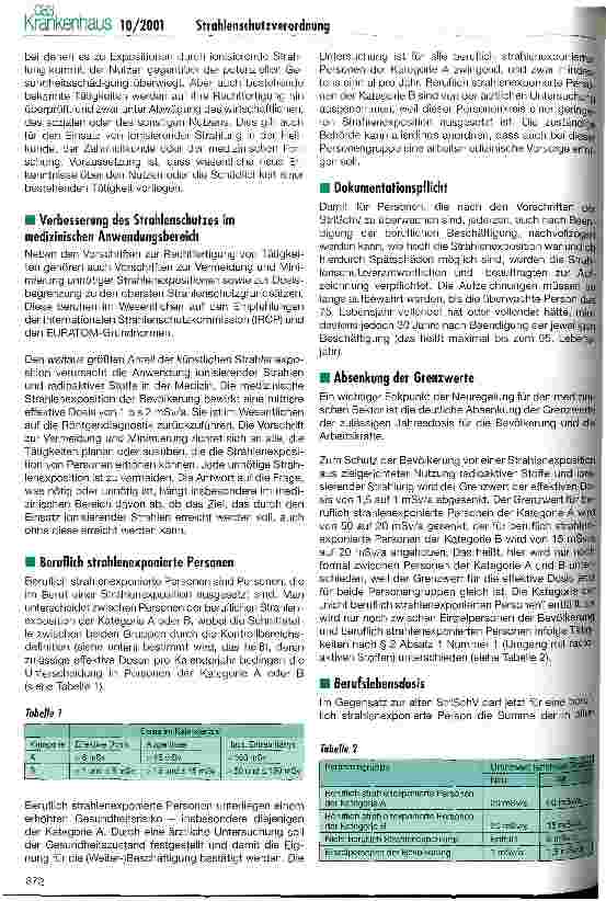 Vorschauseite 3: Novellierung der Strahlenschutzverordnung