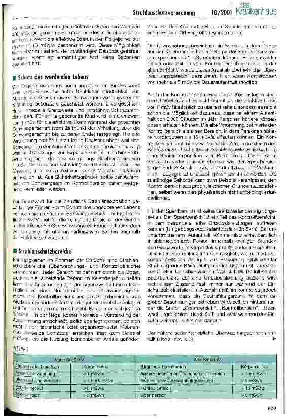 Vorschauseite 4: Novellierung der Strahlenschutzverordnung