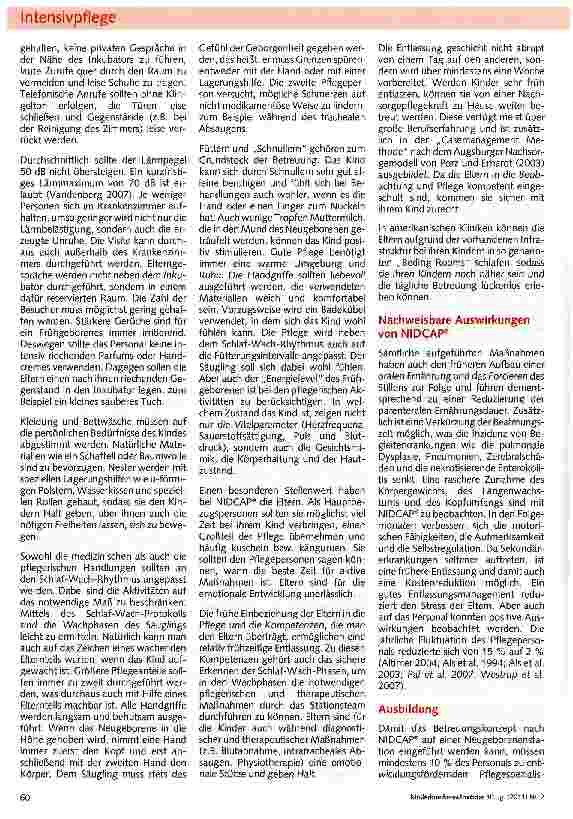 Vorschauseite 2: Die ganzheitliche Betreuung von Frühgeborenen
