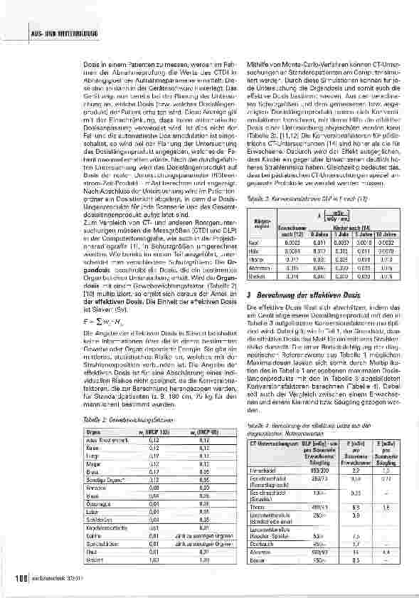 Vorschauseite 3: Abschätzung der Strahlenexposition in der Röntgendiagnostik Teil 2: Computertomografie
