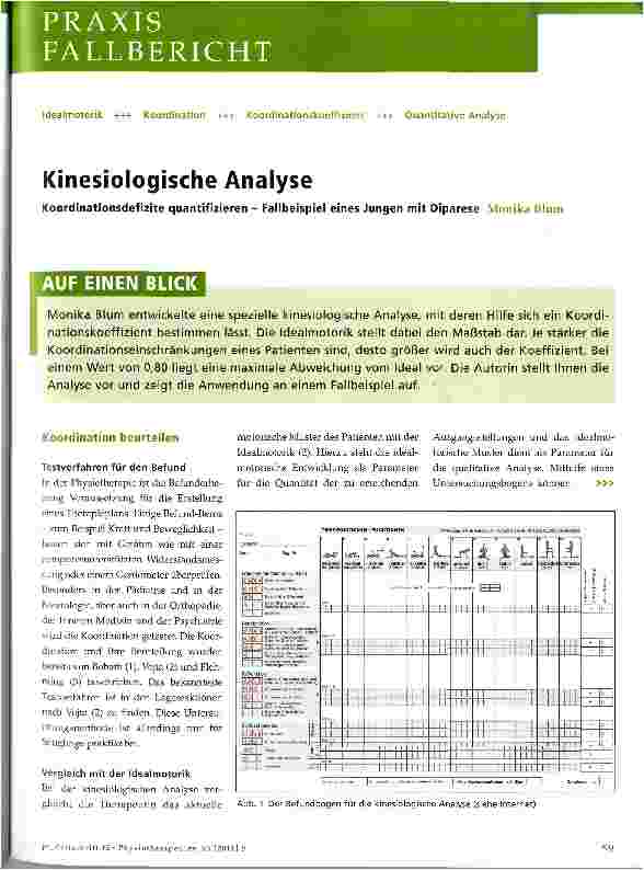 Vorschauseite 1: Kinesiologische Analyse