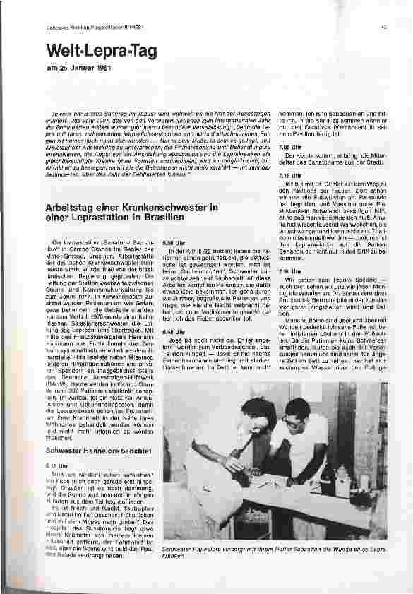 Vorschauseite 1: Welt-Lepra-Tag