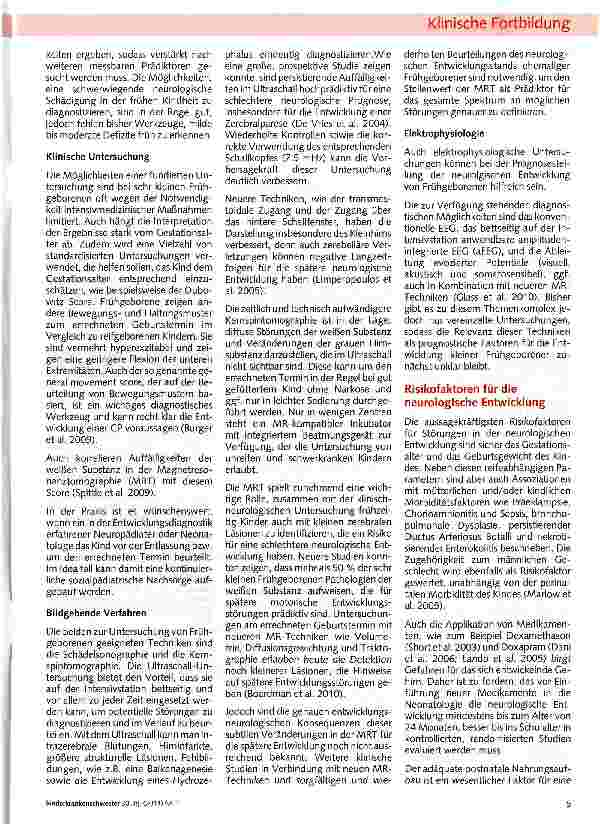 Vorschauseite 3: Langzeitergebnisse der neurologischen Entwicklung nach extremer Frühgeburtlichkeit