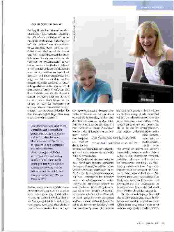 Vorschauseite 2: DIE PFLEGELEHRPERSON ALS „MEDIUMEINE THEORETISCHE UND PRAKTISCHE REFLEXION AUF DER GRUNDLAGE SYSTEMTHEORETISCH-KONSTRUKTIVISTISCHER