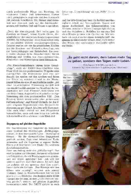 Vorschauseite 2: Deutscher KinderhospizvereinKinderhospize können den Tagen mehr Leben geben