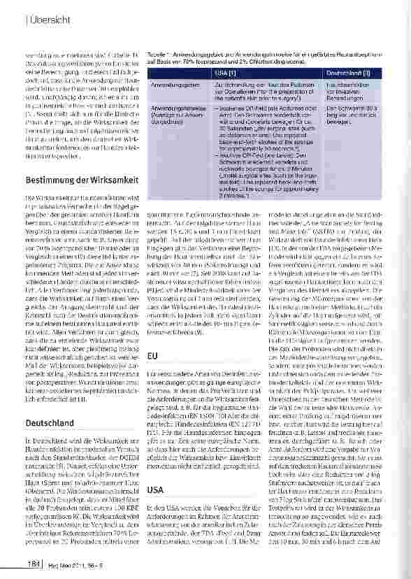 Vorschauseite 2: Hautantiseptik in 30 Sekunden ohne Differenzierung?
