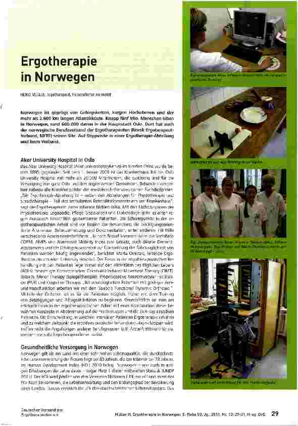 Vorschauseite 1: Ergotherapie in Norwegen