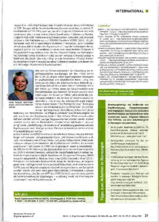 Vorschauseite 3: Ergotherapie in Norwegen