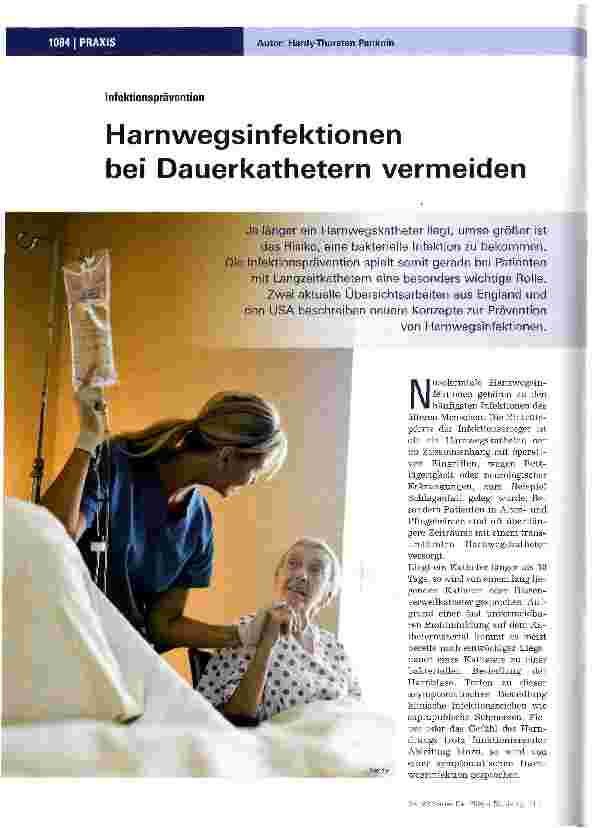 Vorschauseite 1: Harnwegsinfektionen bei Dauerkathetern vermeiden