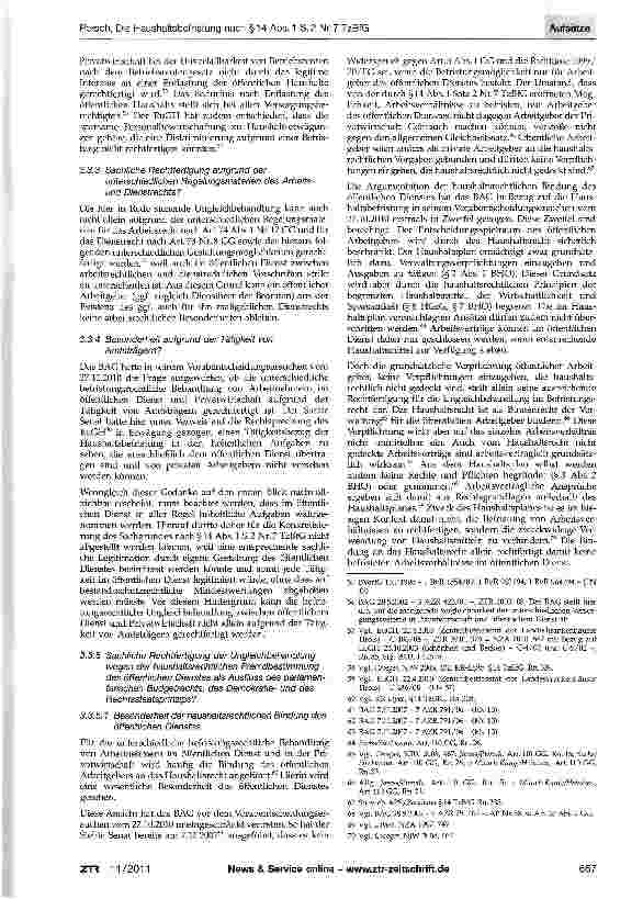 Vorschauseite 5: Die Haushaltsbefristung nach §14 Abs. 1 S.2 Nr.7 TzBfG als unangemessene sektorale Privilegierung des öffentlichen Dienstes?