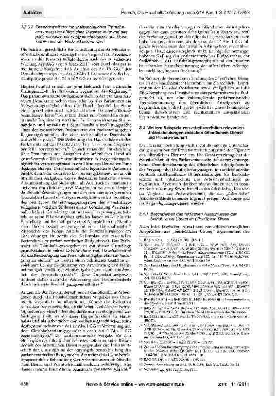 Vorschauseite 6: Die Haushaltsbefristung nach §14 Abs. 1 S.2 Nr.7 TzBfG als unangemessene sektorale Privilegierung des öffentlichen Dienstes?