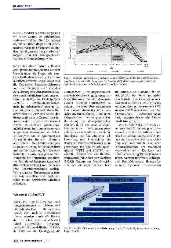 Vorschauseite 2: Modell projekt GeniAL -Demographie orientierte Beratung von Unternehmen durch die DRV