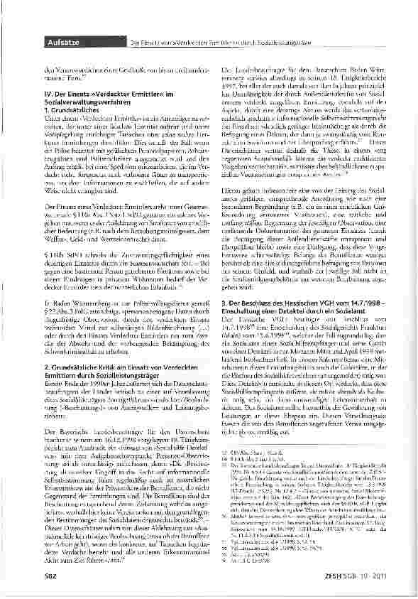 Vorschauseite 6: Der Einsatz von »Verdeckten Ermittlern« durch Sozialleistungsträger