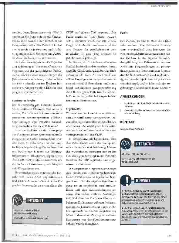 Vorschauseite 2: Cochrane Database of Systematic Reviews