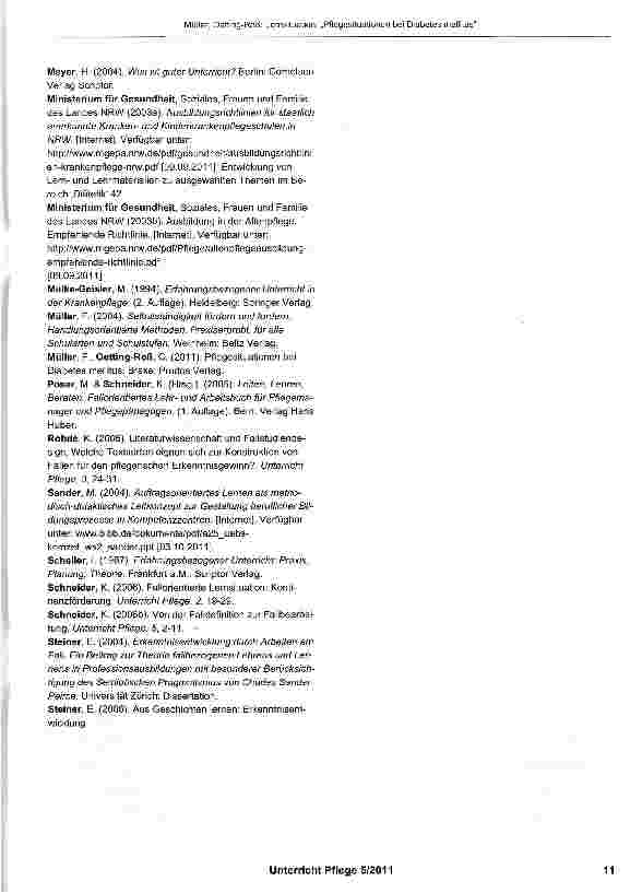 Vorschauseite 6: Lernsituation: „Pflegesituationen bei Diabetes mellitus