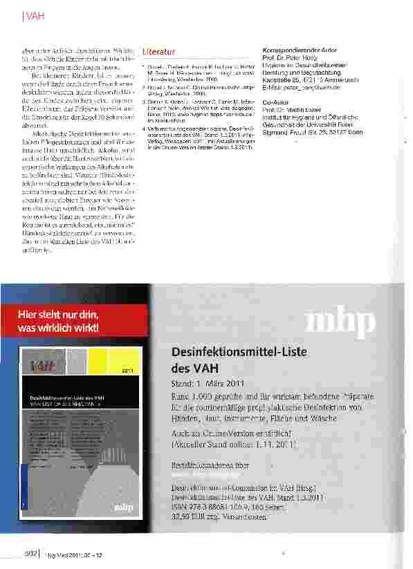 Vorschauseite 2: Desinfektionsmittel-Kommission Fragen & Antworten Händedesinfektionsmittel für Kinder