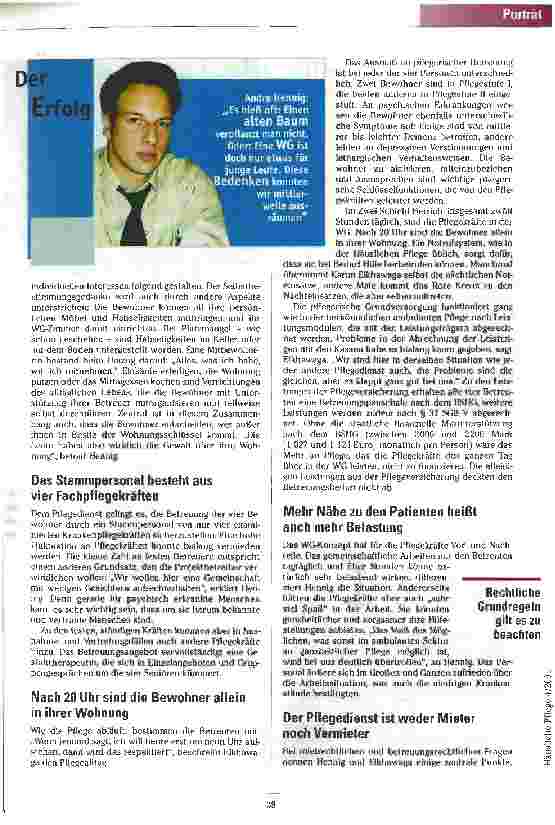 Vorschauseite 3: Der WG-Gedanke als Chance