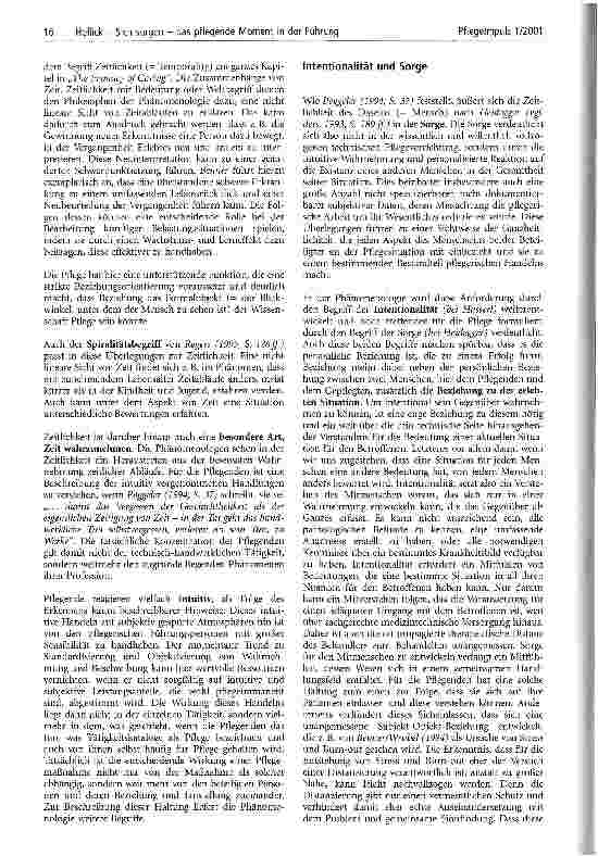 Vorschauseite 3: Sich sorgen - das pflegende Moment in der Führung