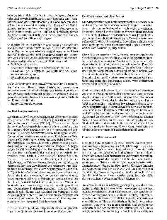 Vorschauseite 2: Was nützt denn überhaupt? Wirkfaktoren in der Arbeit des Pflegeund Erziehungsdienstes in der Kinderund Jugendpsychiatrie