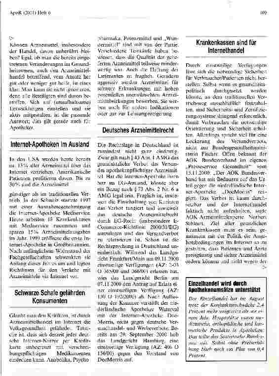 Vorschauseite 2: Arzneimittel im Internet - Chancen und Risiken