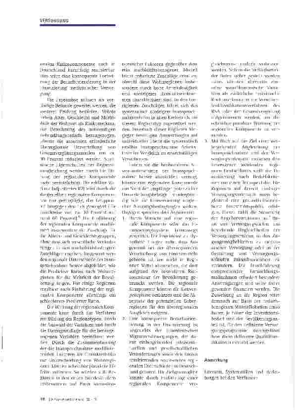 Vorschauseite 5: Finanzierung der Versorgung noch nicht bedarfsgerecht