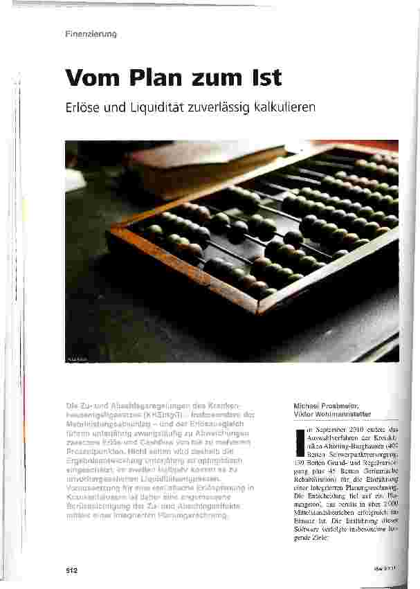 Vorschauseite 1: Vom Plan zum Ist