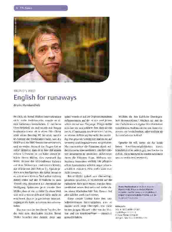 Vorschauseite 1: BRUNOSWELTEnglish for runaways