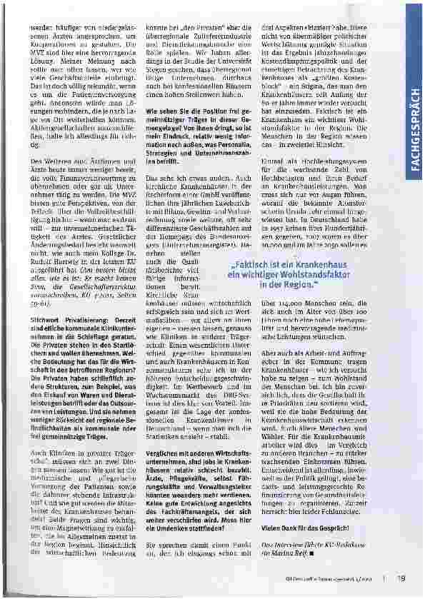 Vorschauseite 3: Wohlstandsfaktor Krankenhaus