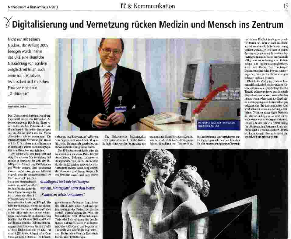 Vorschauseite 1: Digitalisierung und Vernetzung rücken Medizin und Mensch ins Zentrum