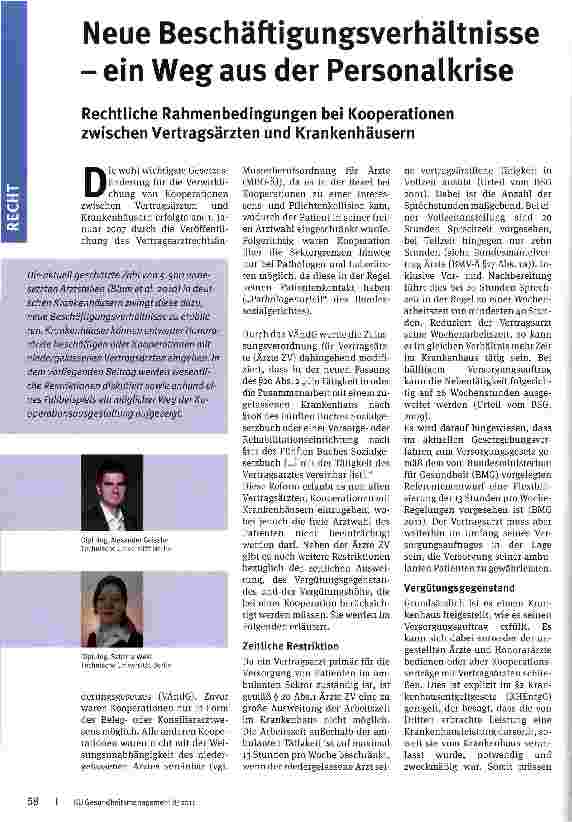 Vorschauseite 1: Neue Beschäftigungsverhältnisse - ein Weg aus der Personalkrise
