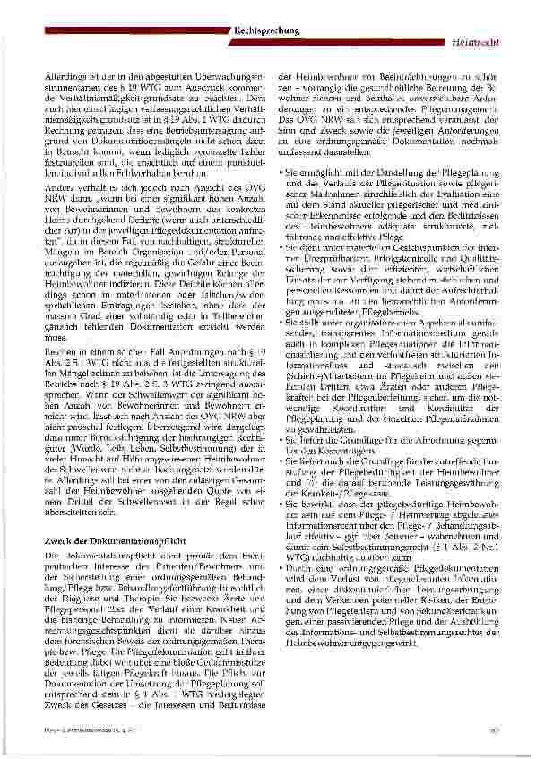 Vorschauseite 3: Untersagung eines Heimbetriebs wegen Missachtung der Grundsätze in der Pflege amBeispiel der Dokumentation