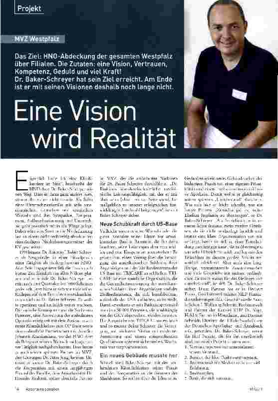 Vorschauseite 1: Eine Vision wird Realität