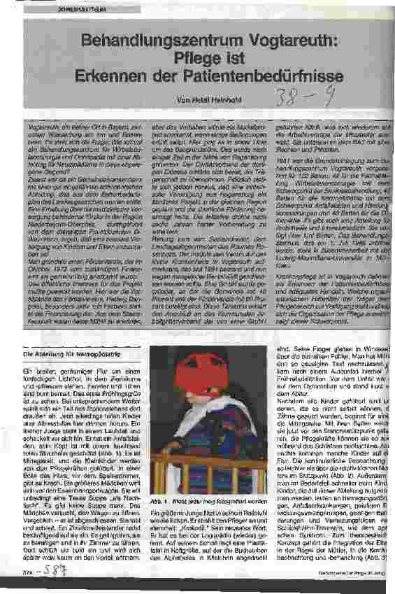 Vorschauseite 1: Behandlungszentrum Vogtareuth: Pflege ist Erkennen der Patientenbedürfnisse