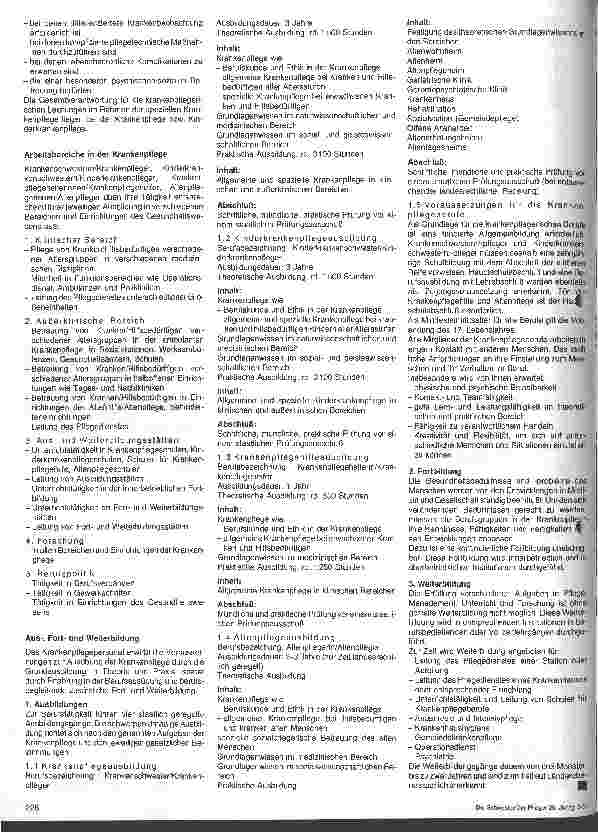 Vorschauseite 2: Berufsbild Krankenpflege
