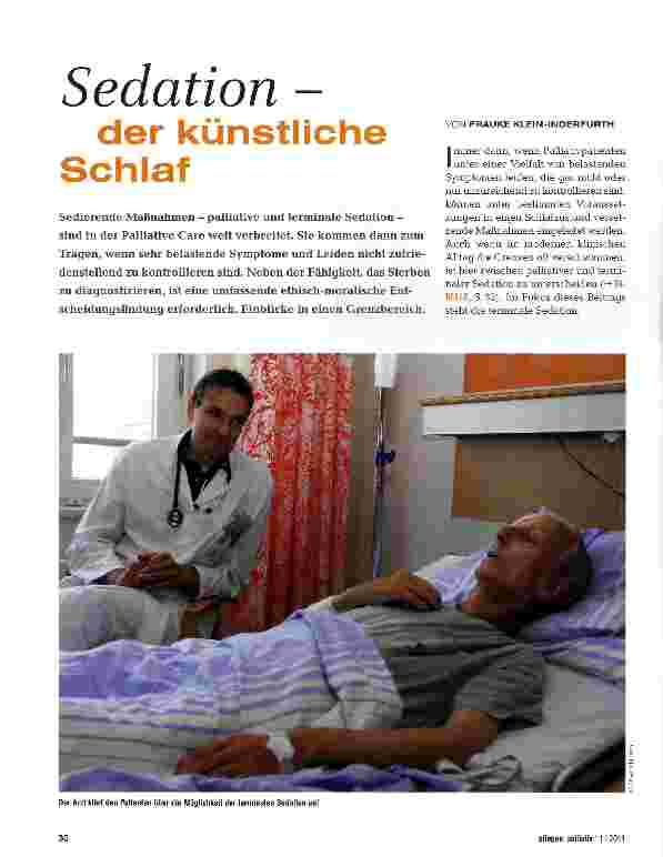 Vorschauseite 1: Sedation - der künstliche Schlaf