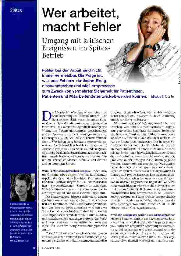 Vorschauseite 1: Wer arbeitet, macht Fehler