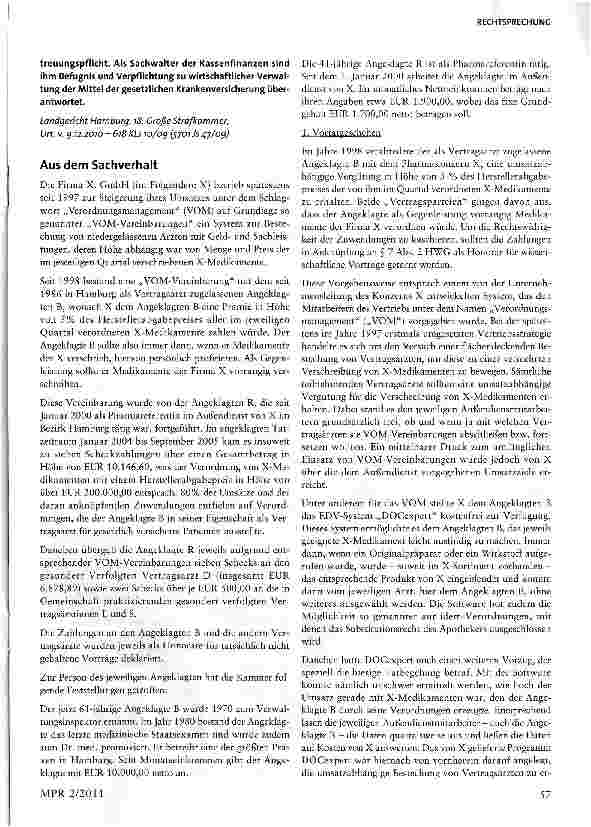 Vorschauseite 2: Vertraglich vereinbartes „Verordnungsmanagement zwischen Pharmaunternehmen und Vertragsärzten als System der profitgetriebenen Medikamentenverordnung