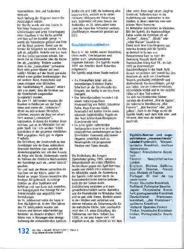 Vorschauseite 3: Hygiene und Stigmatisierung -von Lepra bis EHEC