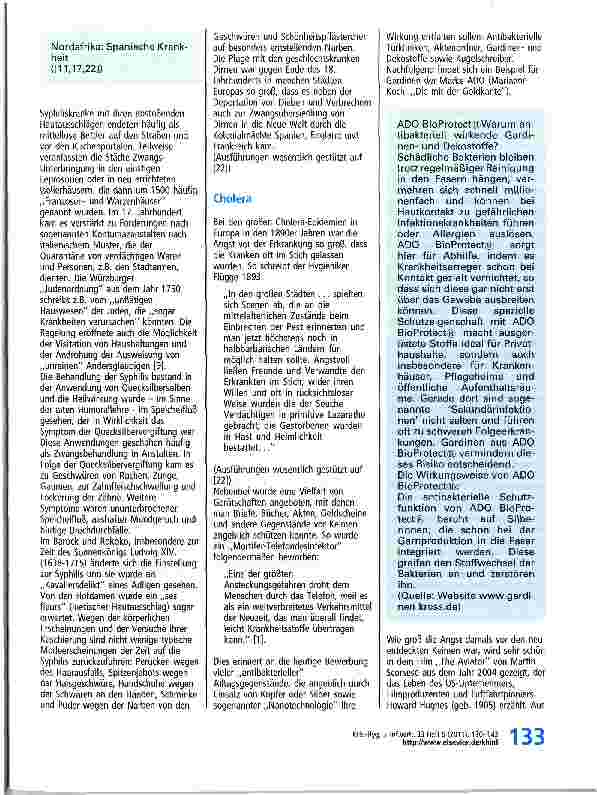 Vorschauseite 4: Hygiene und Stigmatisierung -von Lepra bis EHEC